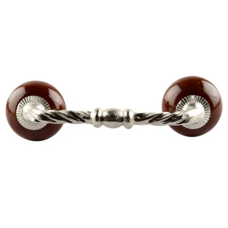 Dark Chocolate Ceramic Cut Bridge Handles